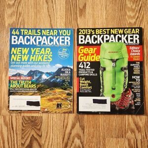 Backpacker Magazine March, April 2013 Back Issue Lot of 2